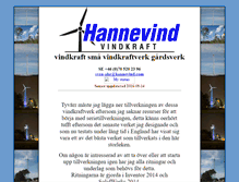 Tablet Screenshot of hannevind.com